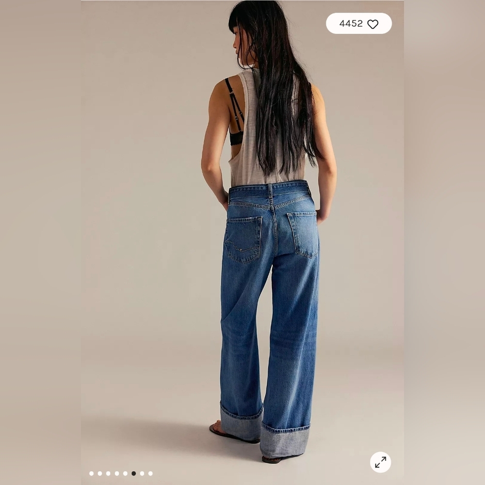 NWT Free People We The Free East Bay Cuffed Jeans / Spunky - Picture 6 of 9
